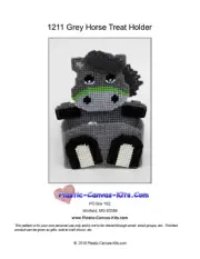 Grey Horse- Treat Holder-Plastic Canvas Pattern or Kit
