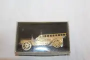 All Brass Ornament Train Ladder Fire Engine NOEL Die Cut Vintage