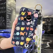 Phone Case Compatible with ZTE Blade V70 Max/Nubia V70 Max, Ring Wristband Silicone Cute Phone Holder Soft case Anti-dust Cartoon Back Cover