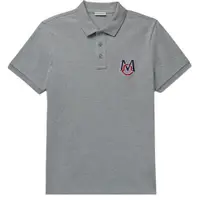 在飛比找ETMall東森購物網優惠-【MONCLER】男款 品牌刺繡LOGO 短袖POLO衫-灰