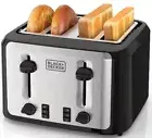 4 Slice Toaster with High Lift Lever Extra-Wide Slots Thick Bread Bagel Function