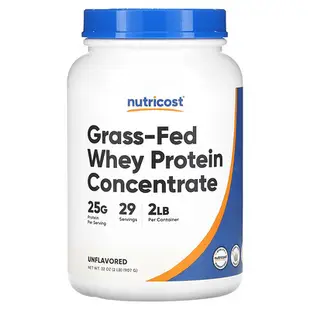 [iHerb] Nutricost Grass-Fed Whey Protein Concentrate, Unflavored, 2 lb (907 g)