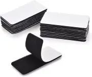 30 Sets Heavy Duty Hook & Loop Adhesive Strips: Sticky Back Fastener 2x4” Black