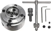 PZNGNKELPT Reversible 3.5 Inch Wood Turning Chuck Chrome Plated Chuck 8TPI Thread Wood Lathe Chuck Accessory Jaw Woodworking Turning Tool chuck(1)
