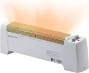 Electric Baseboard Space Heater with Adjustable Thermostat, Dent-Proof End Panel