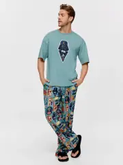 Peter Alexander Star Wars Badge Men Long Cotton Classic Pj Pants Only Size S