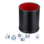 PU Leather Dices Rolling Cup Dices Shaker Bracket Roll the Dices Cup Containers