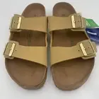 Birkenstock New w/ Box Arizona Latte Cream Birkibuc Vegan Narrow Select Size