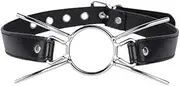 Sex Bondage PU Leather Bondage Mouth Gag Spider X Style Flirting O Rings Open Mouth Gag Sex Toys For Adult Games for Couples on Bed Restraints Toys