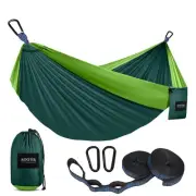 Portable Camping Hammock 500 lbs Capacity with Straps & Carry Bag
