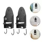 2Pcs Ironing Board Holder Wall Mount Electric Iron Hanger Ironing Board Rack