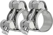 uxcell 23-25mm T-Bolt Hose Clamp, 2 Pack Intercooler Pipe Tube Clamps 304 Stainless Steel Radiator Hose Clamp for 0.91"-0.98" Pipe