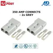 2x 350AMP Connectors Anderson Style Plug DC Power Solar Caravan 2/0AWG GREY