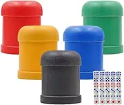 TX GIRL Plastic Dice Cup with 5 Dice Craps Sets KTV Drinking Board Game Gambling Dice Box Round Small Dice Cup (Color : Sieve Cup)