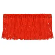 5 Yards 4 Inch Chainette Fringe Trim Tassel Sewing Trim for Clothes, Red