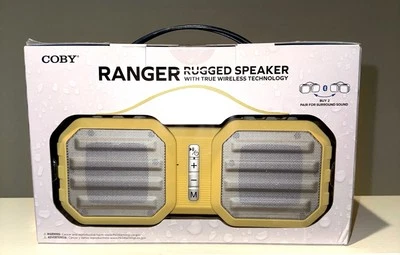 Coby Ranger Rugged BLUETOOTH Speaker Splashproof Music & Call Control - Yellow