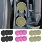 6 Pcs Car Cup Mat 2.75In Car Cup Mat PVC Car Cup Holder Cup Mat ZA