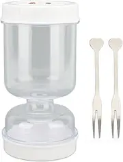 ABS Pickle Jar with Strainer Flip, 50oz Olive Hourglass Jar with Strainer, Leakproof Airtight Glass Jar Pickle Juice Separator Jar Pickle Flip Jar, Airtight Pickle Container