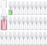 Foam Soap Dispensers Bottles with Pump 2oz/60ml 30 PCS Mini Travel Size Bottle Refillable for Hand Sanitizer Lash Shampoo Liquid Cleaning