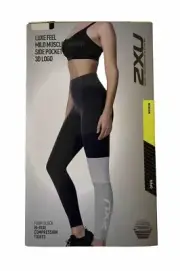 2XU Form Block Hi-Rise Compression Tights - India Ink/Mineral , Women's