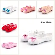 Ballet Dance Shoes Leather Split Sole Canvas Sequin Butterfly 23-40 Size