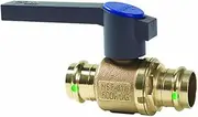 Viega ProPress Bronze Ball Valve with Plastic Handle with 1-1/4-Inch P x P, 19693