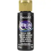 DecoArt Americana Acrylic Paint, 2-Ounce, Lamp Black (DAO67-3)