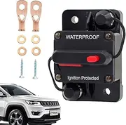 Waterproof Fuse Holder - Car Audio and Amps Overload Protection Reset Fuse Inverter | Automotive Current Overload Protection Switches for Stereo