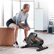 Under Desk Elliptical Machine, Adjustable Speeds Elliptical Trainer with LED Display, Magnetic Foot Exerciser, 8 Levels of Resistance Adjustment, for Leg Recovery, Indoor Desk Cycle Fitness Workout