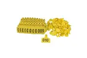 1-100 Cattle Number Ear Tags 5x4cm Set - Small Yellow Pig Goat Livestock Label