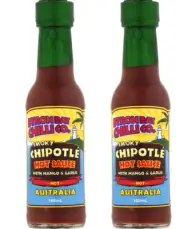 2 x Byron Bay Chilli Smoky Chipotle with Mango and Garlic Hot Sauce 150ml