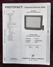 Sams Photofact 3315 Service Manual for Quasar SXF2715J, QC-29SX15J