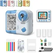 Huzeye Snapalette Printcam,Huzeye Snap Print Camera,1080p Instant Print Camera for Kids,HD Mini Sport Camera,Huzeye Mini Camera,Instant Photo Printing Camera,Shoot Now and Get It Now, 10x Zoom (C)