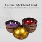 Entrance Key Storage Plate Coconut Shell Bowl Printed Painting Salad Bowl J5Y1