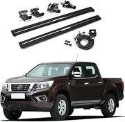 MOMOAU Electric Running Boards with LED Lamps, Compatible with 2017-2025 Nissan Frontier S/SV/PRO-X/PRO-4X/SL, Automatic Extension and Retraction, Improved Durability and Protective Threshold Design