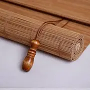 Bamboo Roller Blinds，Light Filtering Roller Shades，Black Out 99% Light & UV Thermal，Natural Bamboo Roll Up Window Blind Roman Shade Sun Shade， (Size : 130x200cm/51×79in)