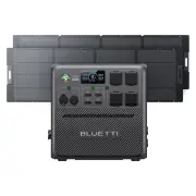 BLUETTI AC240 Portable Power Station | 2,400W 1,536Wh, AC240+2*350W Solar | 2400W, 1536Wh, 700W Solar Kit