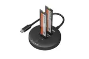 Mbeat H3 USB 3.2 Gen2 20Gbps Dual M.2 NVMe SSD Dock w Clone Duplicator Black