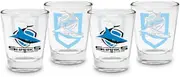 Cronulla Sharks NRL Team Logo 50ml Shot Glasses Bar Set of 4