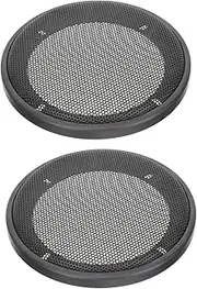 Parliky 2Pcs Speaker Protector Covers Mesh Subwoofer Grille for Car Audio Simple Design Easy Installation Decorative and Practical Protection for Speakers in Black