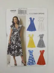 Vogue Sewing Pattern 9103 V9103 Misses Lined Dress Pattern Size 14-22 NEW