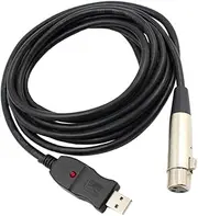 SWOOMEY USB Microphone to XLR Converter Cable Audio Link Cord for Computer Recording and Karaoke High Performance Mic Link Cable with Sound