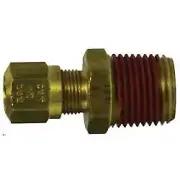 38081 Adapter, 1/2 in Tube OD x 3/8 in Male NPTF, Brass, 2 Pack