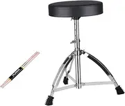 Ｓｉｍｈｏａ Drum Stool Stand Drum Seat Stool Sturdy Drummer Seat Stand Drum Throne Holder for Drummers Performers Performance Musician, with Drumstick