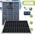 400W 12V Bifacial Solar Panel Kit Mono Fixed Power Battery Charging Controller