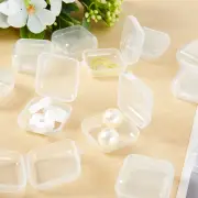 10Pcs Mini Plastic Storage Box Transparent Jewelry Storage Case Finishing Bo-i-