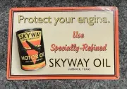 SKYWAY MOTOR OIL "PROTECT YOUR ENGINE" VINTAGE STYLE SIGN 17 X 11 FREE SHIP