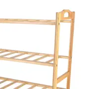 Bamboo Shoe Rack 4 Tier Shoe Storage Organizer Shelf For Home Entryway HG