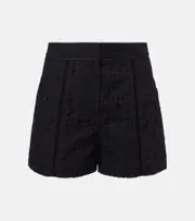 [Veronica Beard] Veronica Beard Fabian embellished cotton shorts AU 12 black