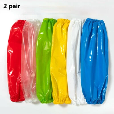 2 Pair Men Women Oversleeves Arm Sleeves Covers Protector Waterproof Oilproof